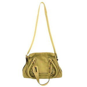 CHLOE Paraty bag brown leather shoulder handbag Gold B